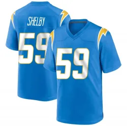 Youth Ty Shelby Los Angeles Chargers No.59 Game Powder Alternate Jersey - Blue