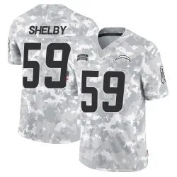 Youth Ty Shelby Los Angeles Chargers No.59 Limited 2024 Salute to Service Jersey - Arctic Camo