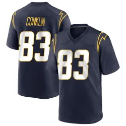 Youth Tyler Conklin Los Angeles Chargers No.83 Game Team Color Jersey - Navy