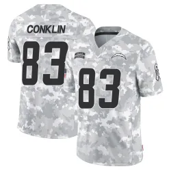 Youth Tyler Conklin Los Angeles Chargers No.83 Limited 2024 Salute to Service Jersey - Arctic Camo