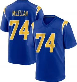 Youth Tyler McLellan Los Angeles Chargers No.74 Game 2nd Alternate Jersey - Royal