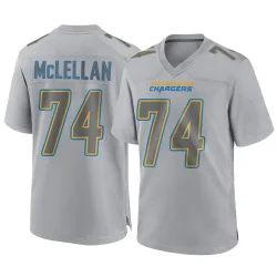 Youth Tyler McLellan Los Angeles Chargers No.74 Game Atmosphere Fashion Jersey - Gray