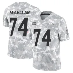 Youth Tyler McLellan Los Angeles Chargers No.74 Limited 2024 Salute to Service Jersey - Arctic Camo
