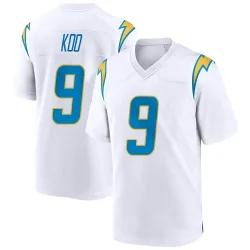 Youth Younghoe Koo Los Angeles Chargers No.9 Game Jersey - White