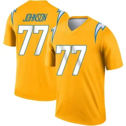 Youth Zion Johnson Los Angeles Chargers No.77 Legend Inverted Jersey - Gold