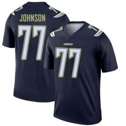 Youth Zion Johnson Los Angeles Chargers No.77 Legend Jersey - Navy