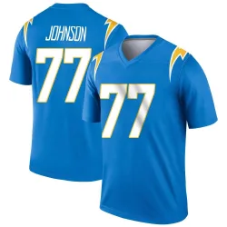 Youth Zion Johnson Los Angeles Chargers No.77 Legend Powder Jersey - Blue
