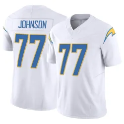Youth Zion Johnson Los Angeles Chargers No.77 Limited Vapor F.U.S.E. Jersey - White